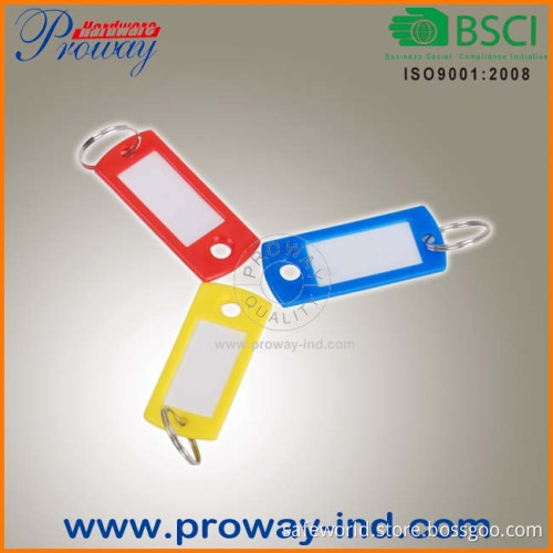 cheap plastic label key tags with key ring